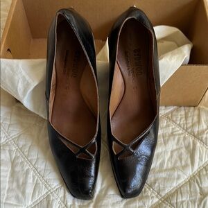 Cydwoq Women's Black Leather Heels “Victim” 41